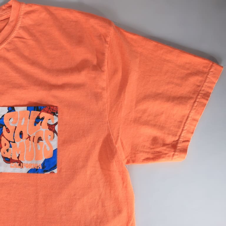 saltandmugs-vintagefablic pocket tee-orange